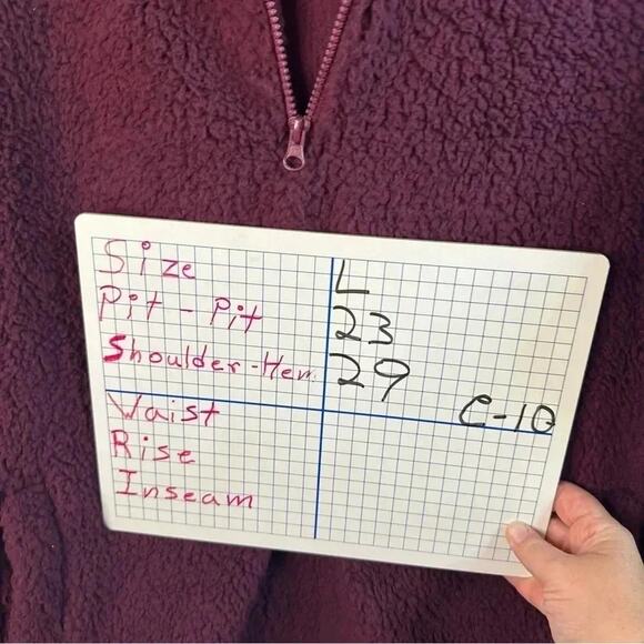 Koolaburra by Ugg Sherpa burgundy, Quarter Zip Sweatshirt hoodie, Shacket cozy - Picture 11 of 11